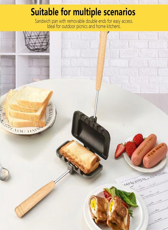 MINILIF Portable Hot Sandwich Maker - Ideal for Home & Outdoor Use, Sandwich & Hobo Pie Maker, Breakfast Skillet Flip Pan - Image 4